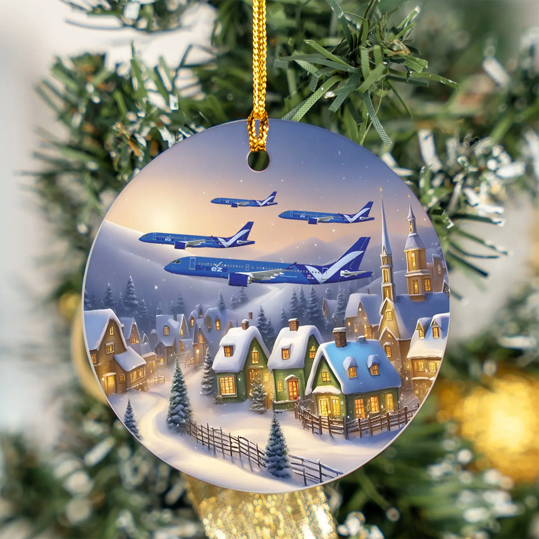 Breeze Airways A220-300 Ceramic Ornament