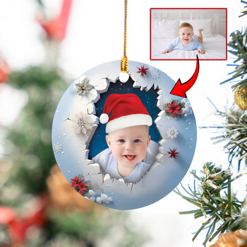 Custom Face Baby Ceramic Ornament