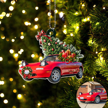 Custom Picture 1994 Miata Christmas Ornament