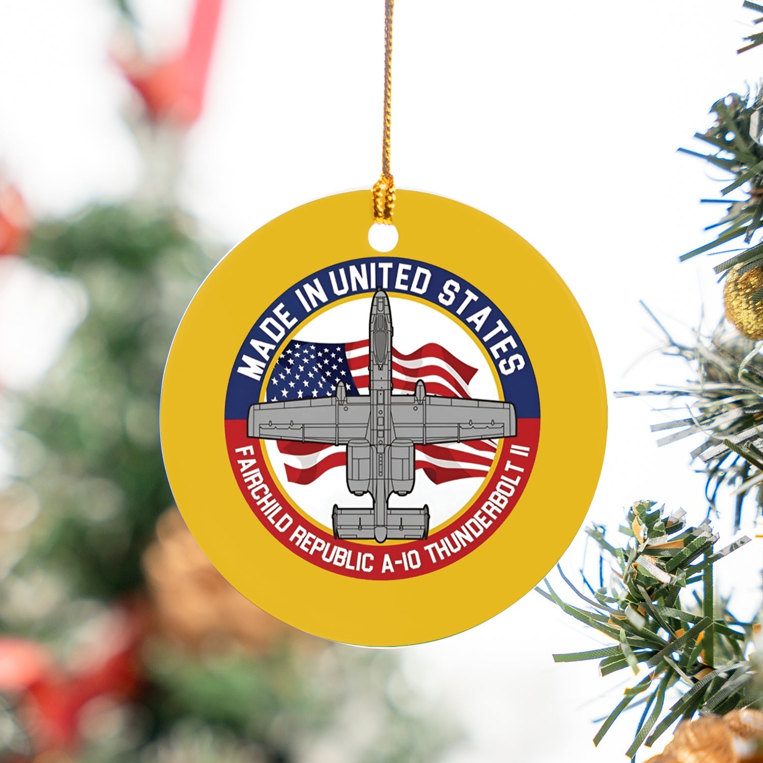 Fairchild Republic A-10 Thunderbolt II Ceramic Ornament