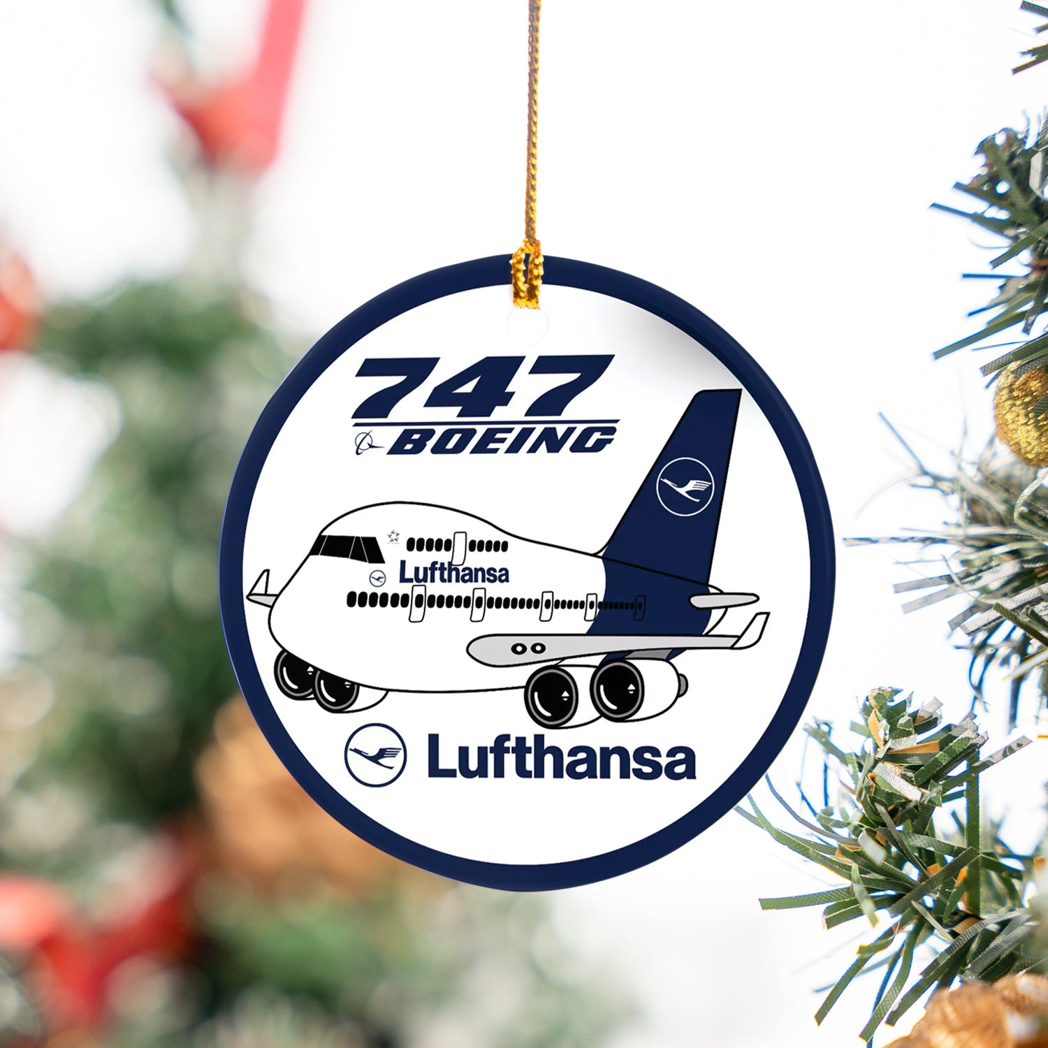 Lufhansa BOEING B747 Ceramic Ornament