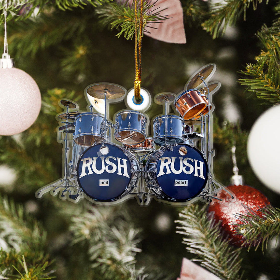 Neil Pearts Original RUSH Drum Set Ornament