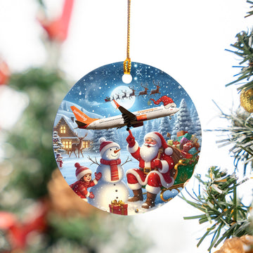 Sunwing Airlines Boeing 737-8Q8  Christmas Ceramic Ornament