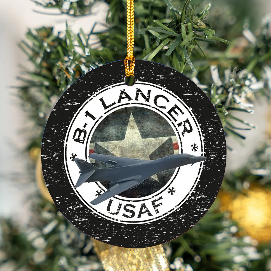 US Air Force B-1 Lancer Ceramic Ornament