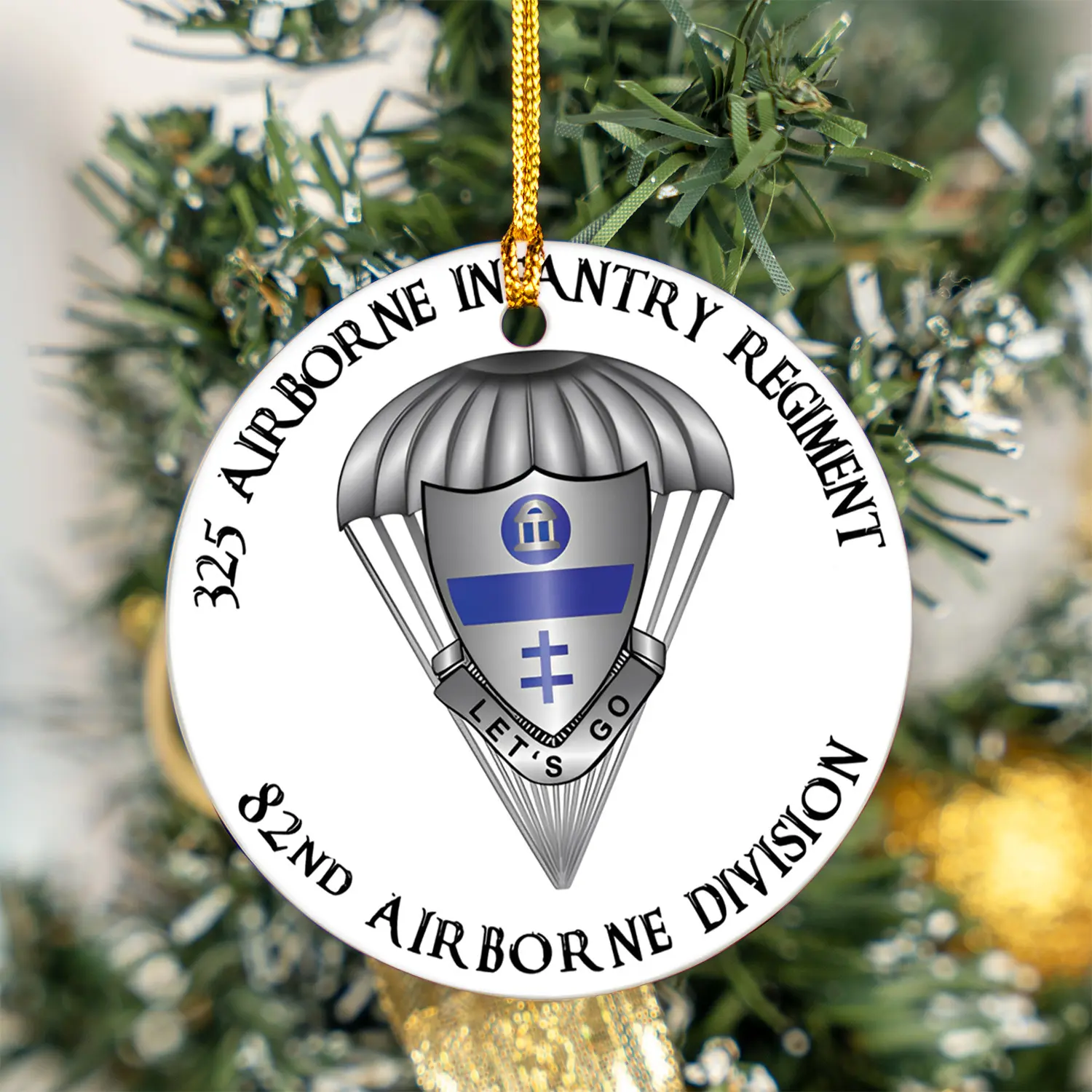 US Army 325th Airborne Infantry Regiment Ceramic Ornament