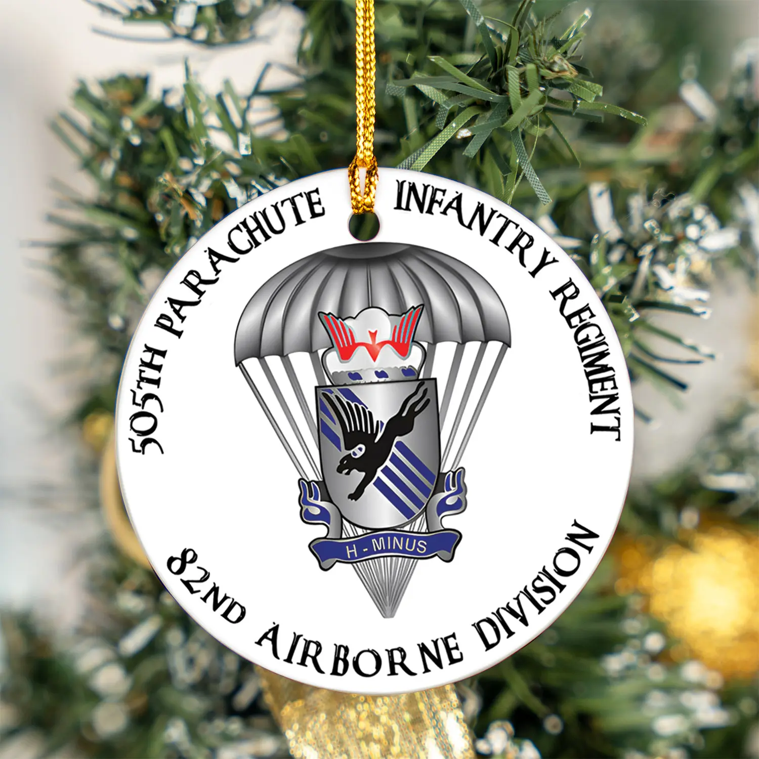 US Army 505th Parachute Infantry Regiment Ceramic Ornament