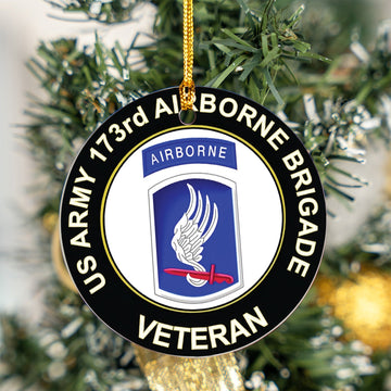 US Army Veteran 173rd Airborne Brigade Ceramic Ornament