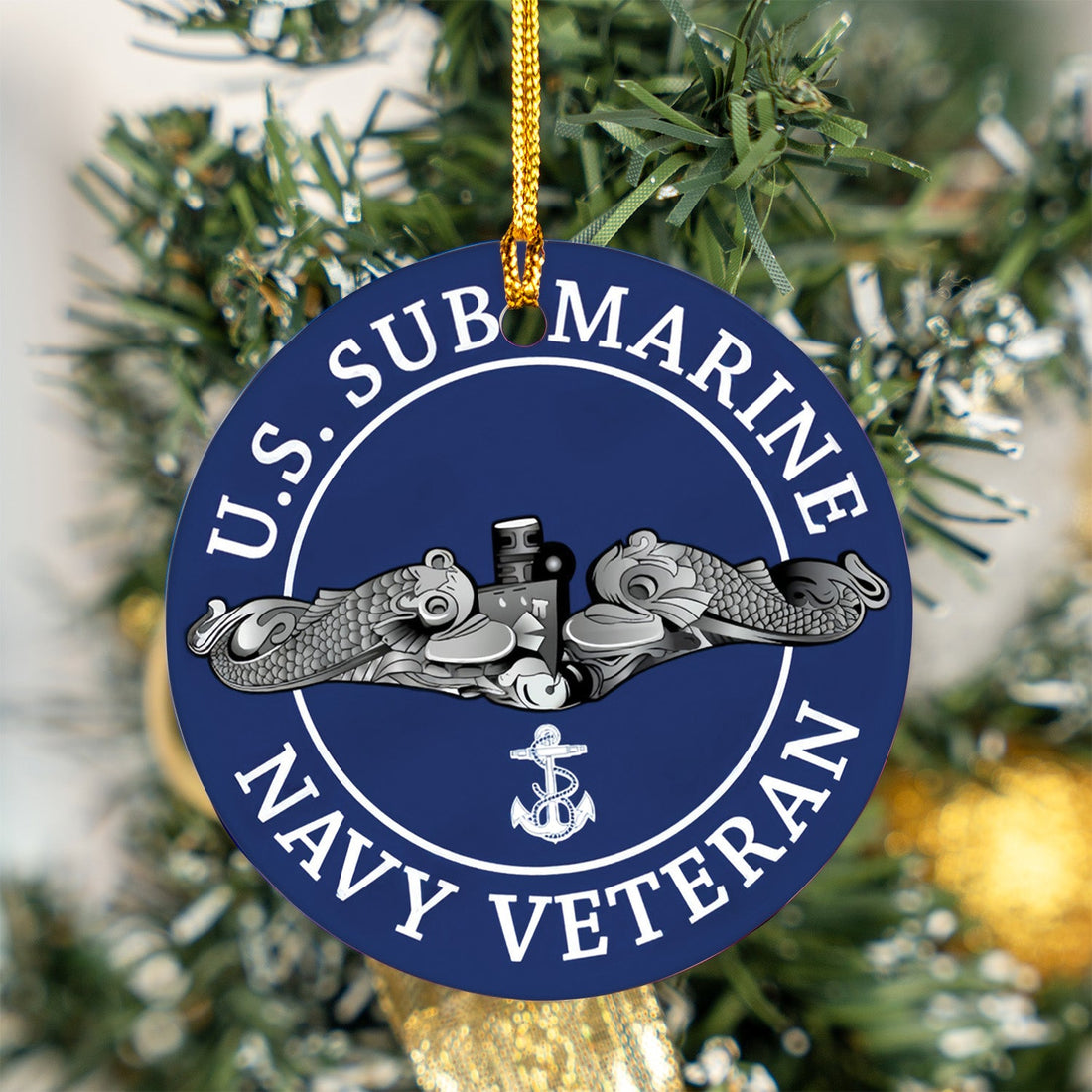 US Navy Submarine Veteran Ceramic Ornament