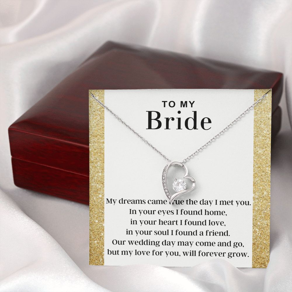 Bride-Dreams Came True Forever Love Necklace