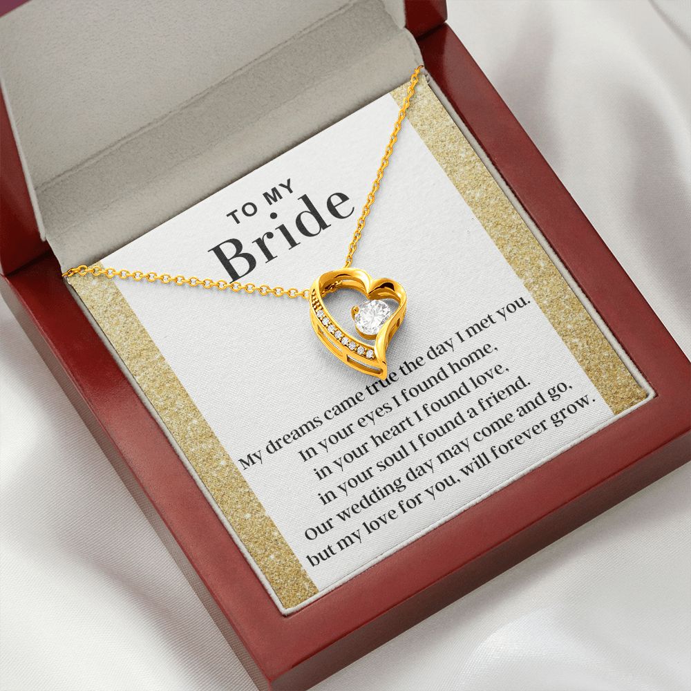 Bride-Dreams Came True Forever Love Necklace