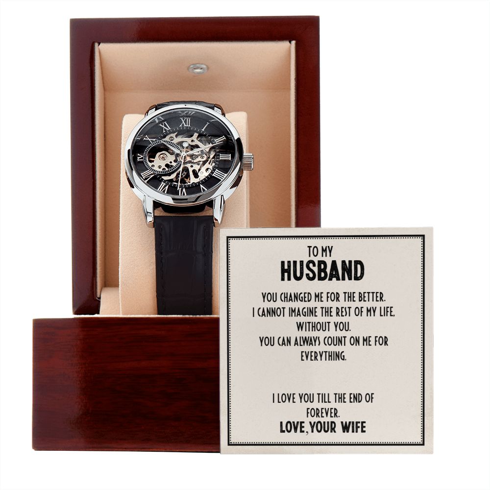 Husband-Love You Till The End Openwork Watch