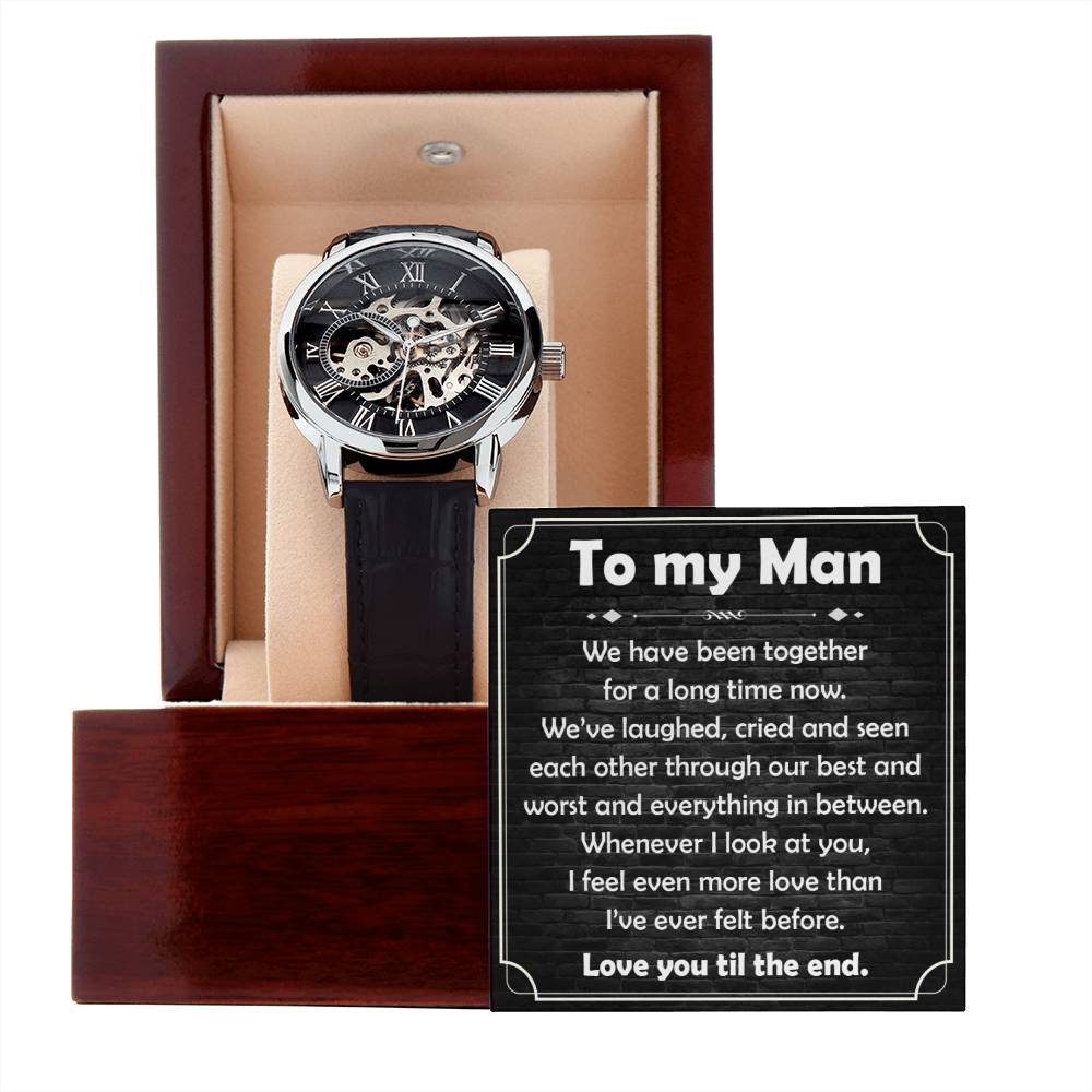 Husband-Been Together Openwork Watch