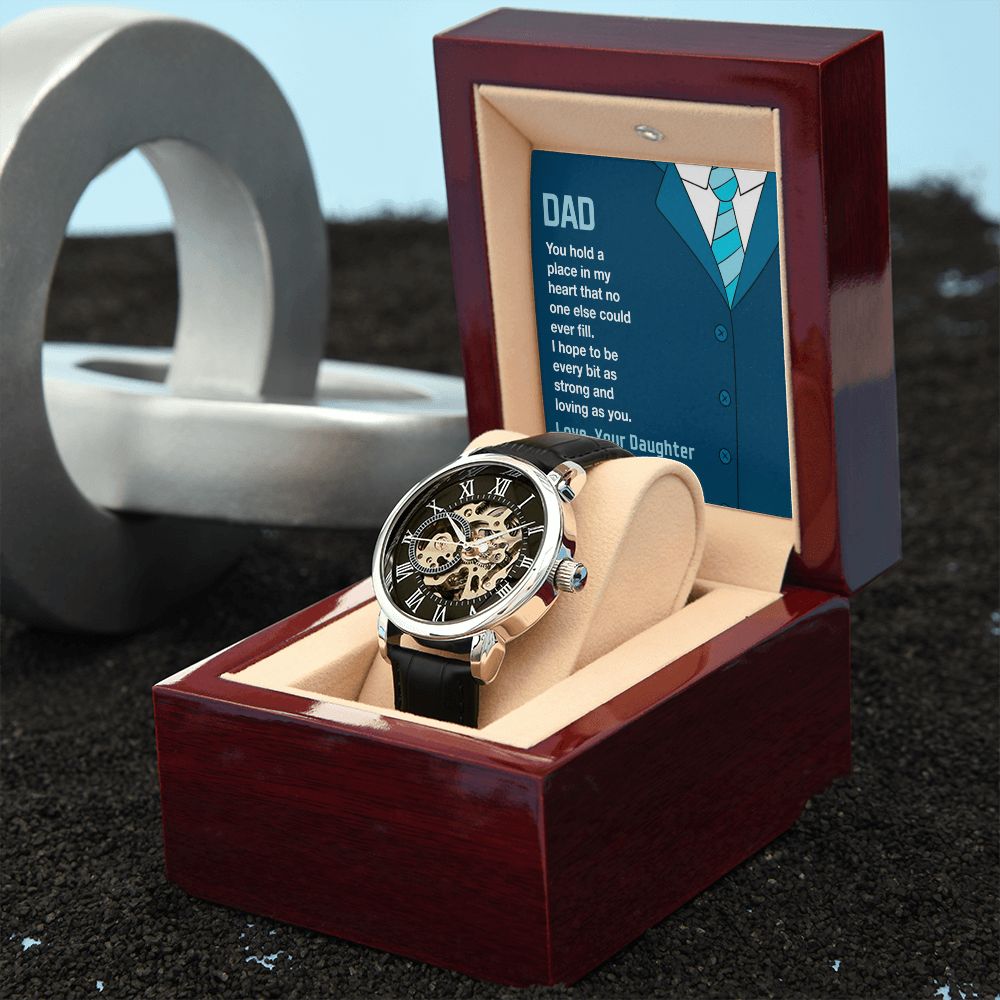 Dad-You Hold A Place In My Heart-Openwork Watch