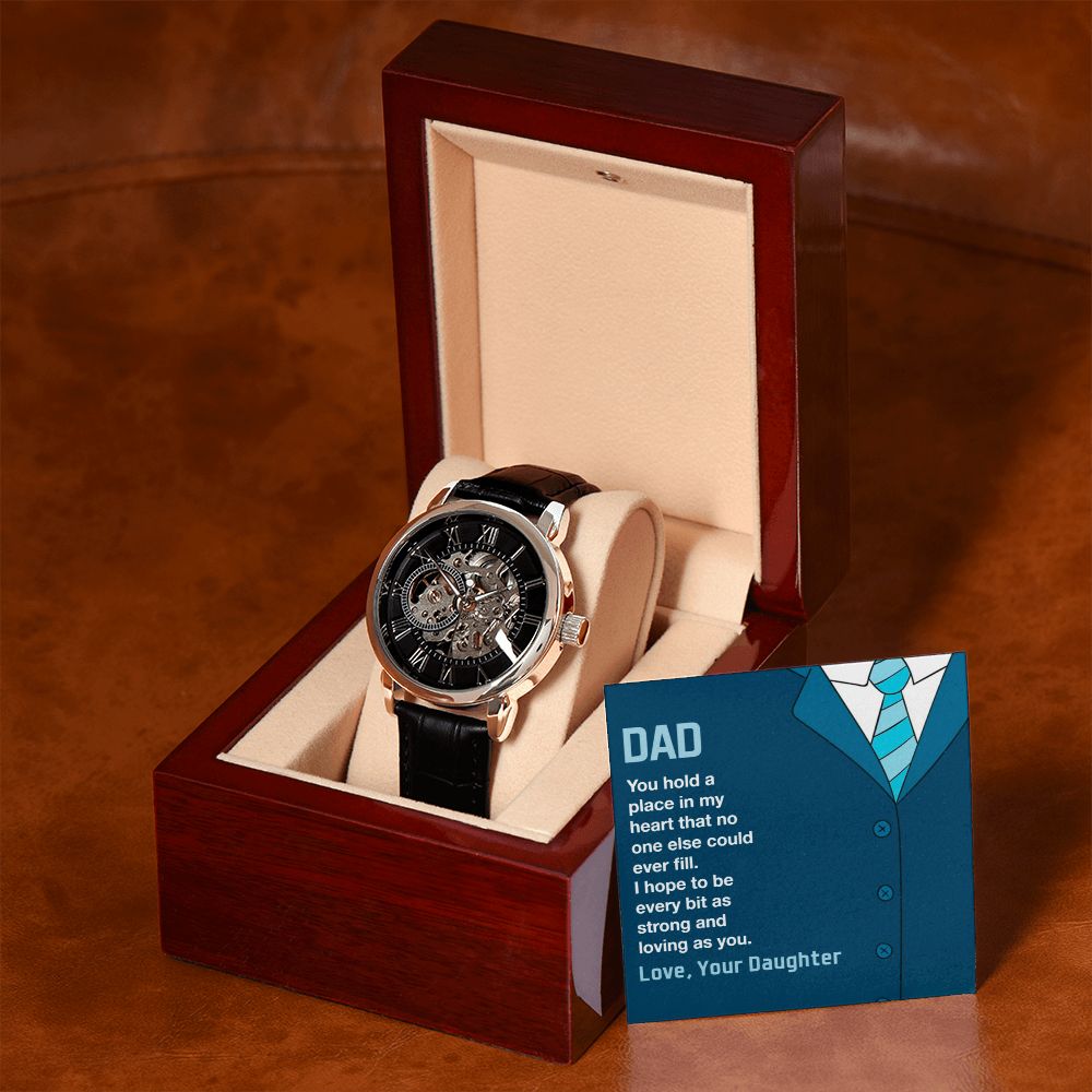 Dad-You Hold A Place In My Heart-Openwork Watch