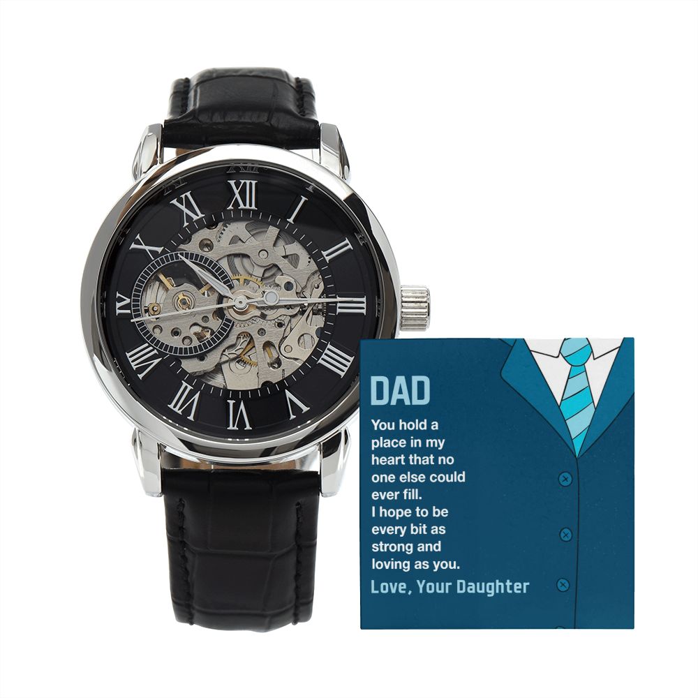 Dad-You Hold A Place In My Heart-Openwork Watch
