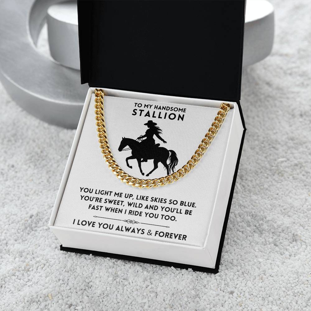 My Handsome Stallion - Men's Cuban Necklace
