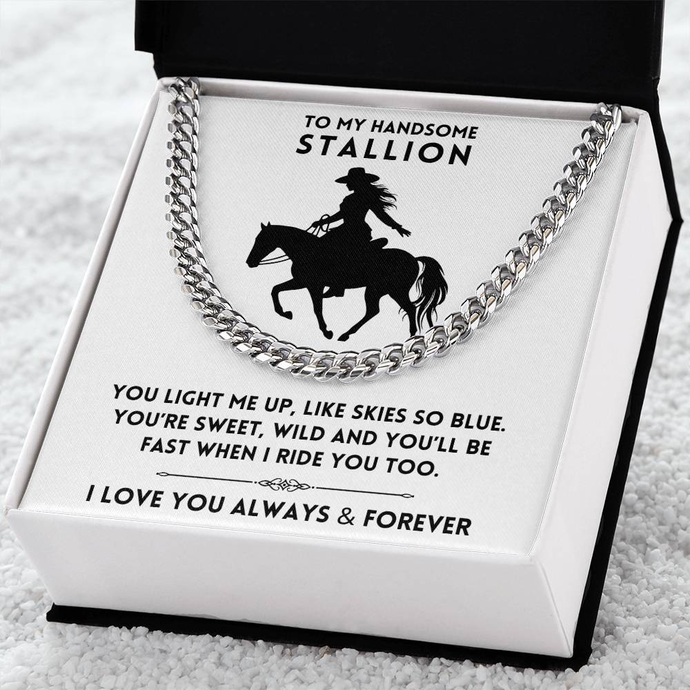 My Handsome Stallion - Men's Cuban Necklace