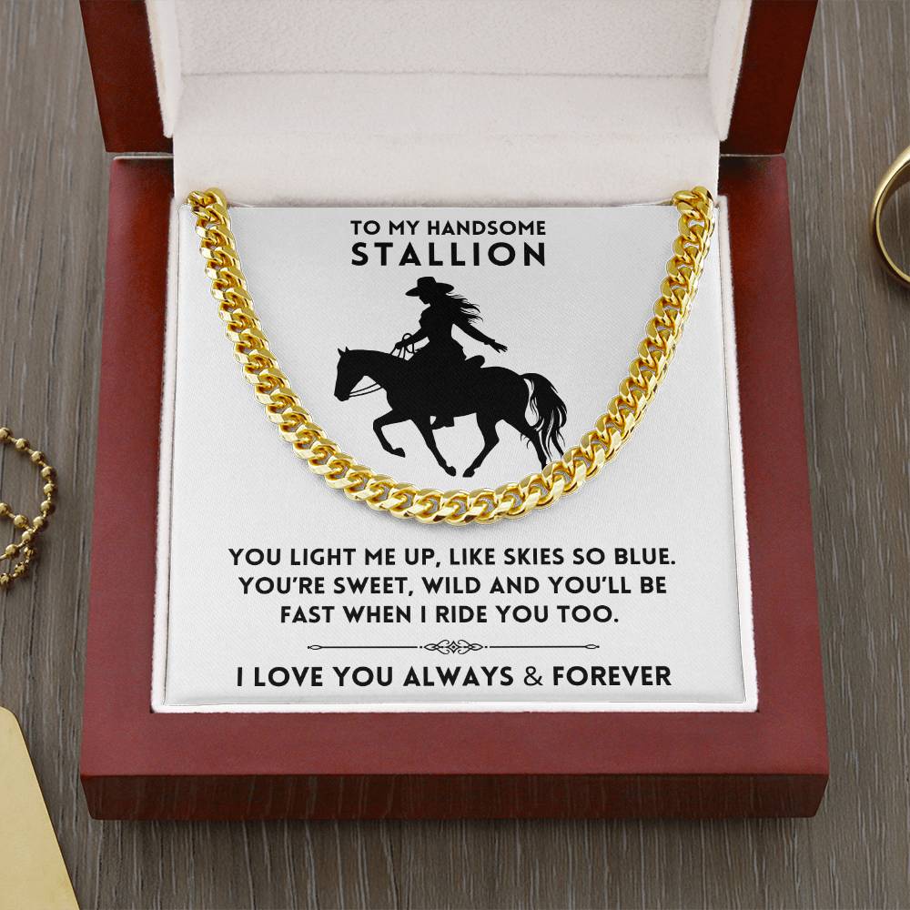 My Handsome Stallion - Men's Cuban Necklace
