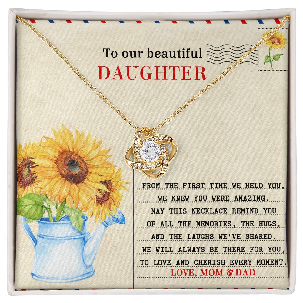 Daughter - The First Time Love Knot Necklace