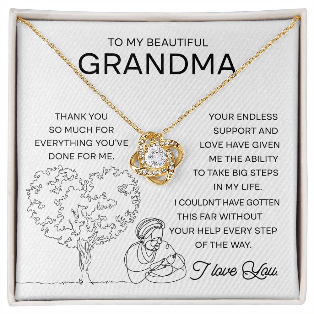 Grandma-Your Endless Support Love Knot Necklace