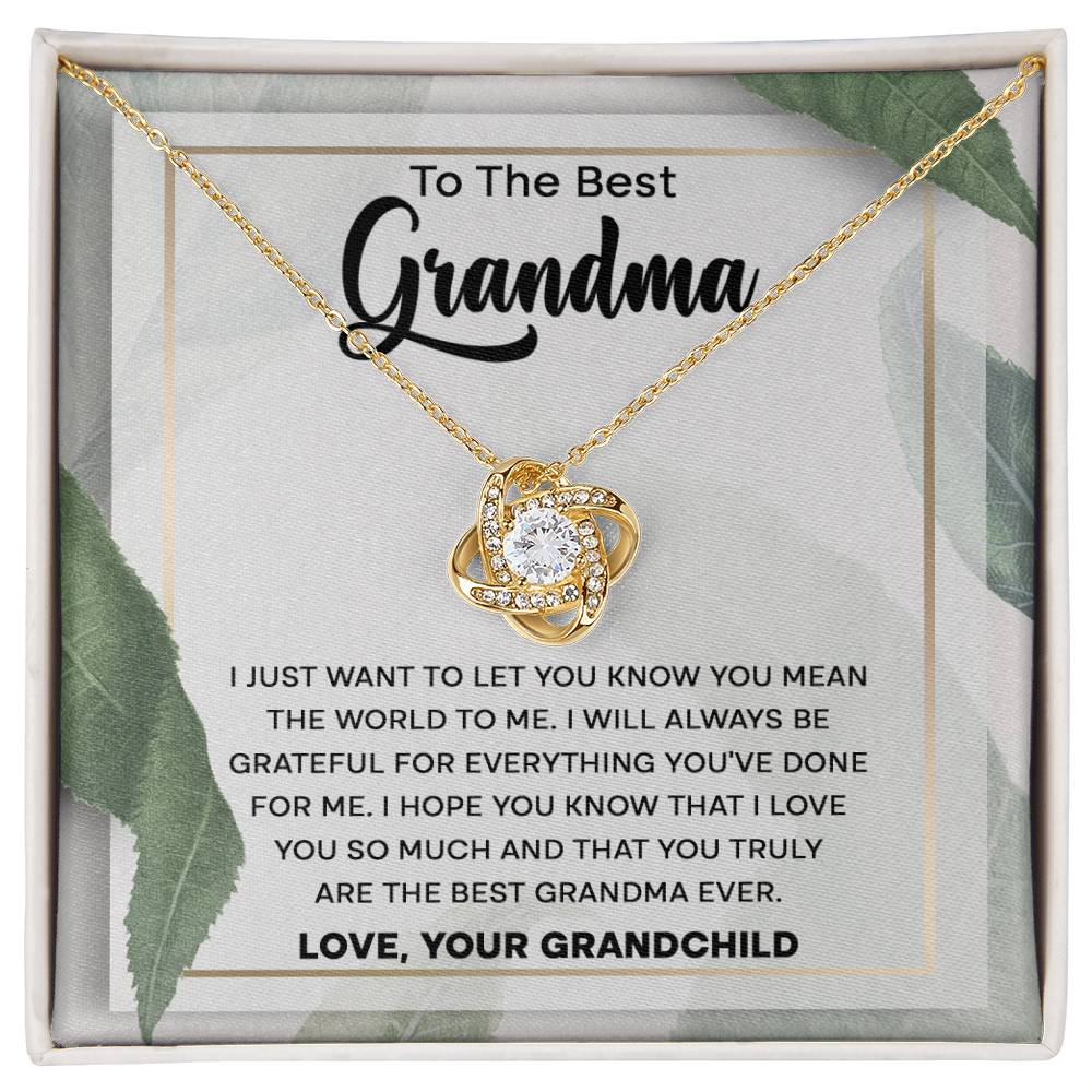 Grandma - Mean The World Love Knot Necklace