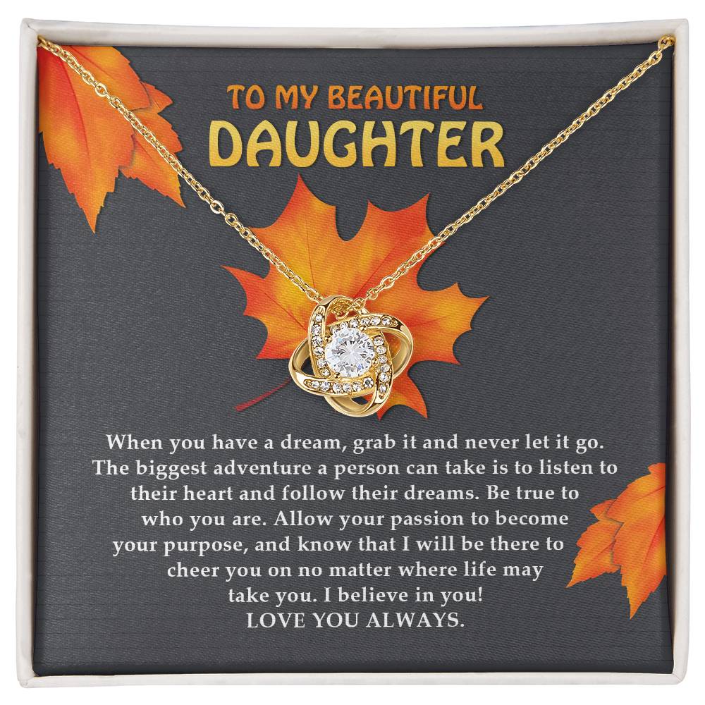 Daughter - To Their Heart Love Knot Necklace
