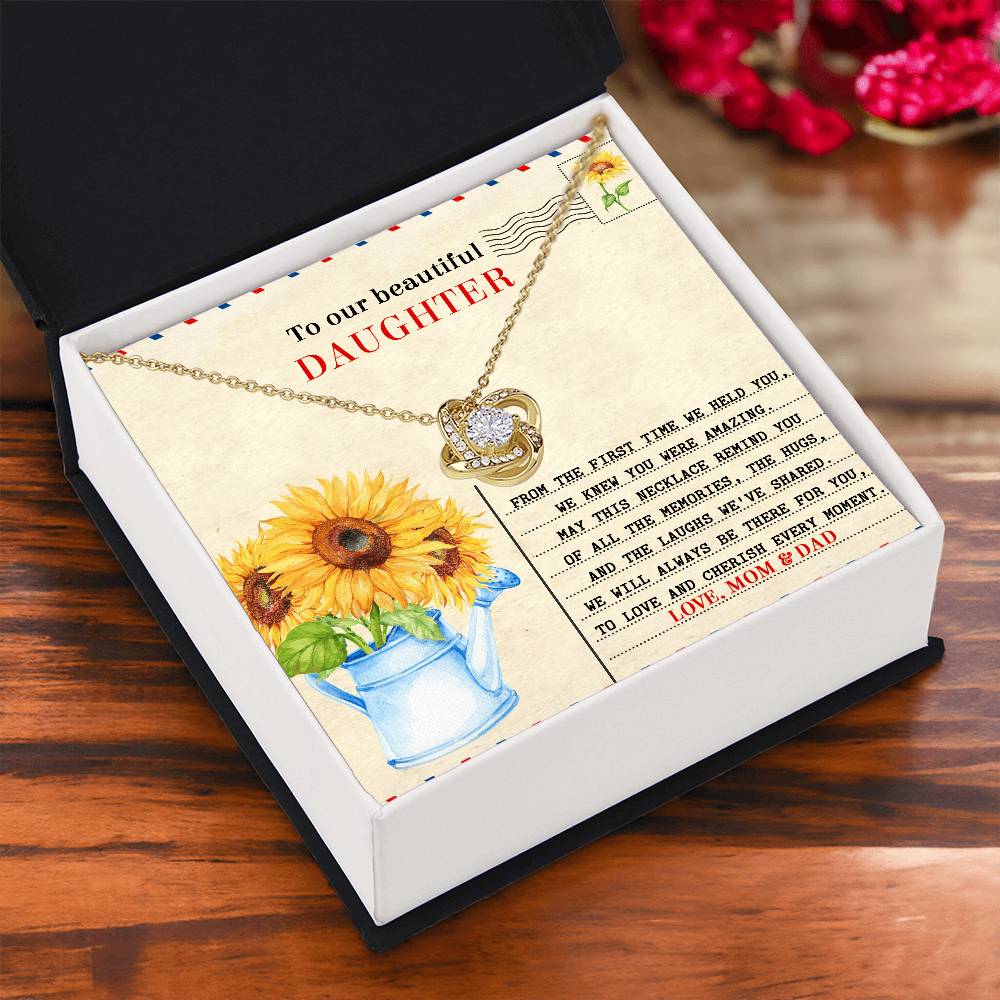 Daughter - The First Time Love Knot Necklace