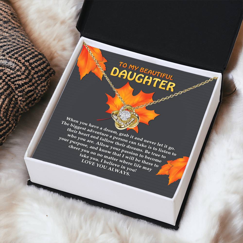 Daughter - To Their Heart Love Knot Necklace