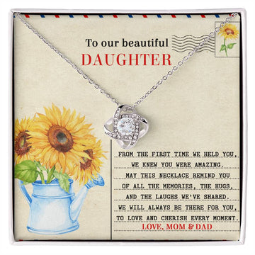 Daughter - The First Time Love Knot Necklace