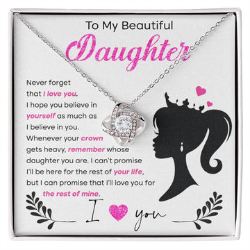 Daughter - Believe In Yourself Love Knot Necklace