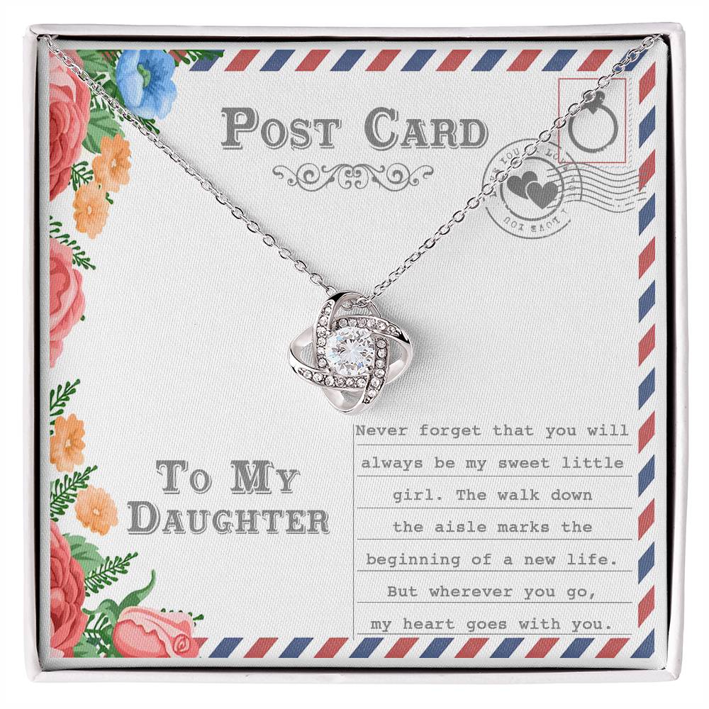 Daughter - Goes With You Love Knot Necklace