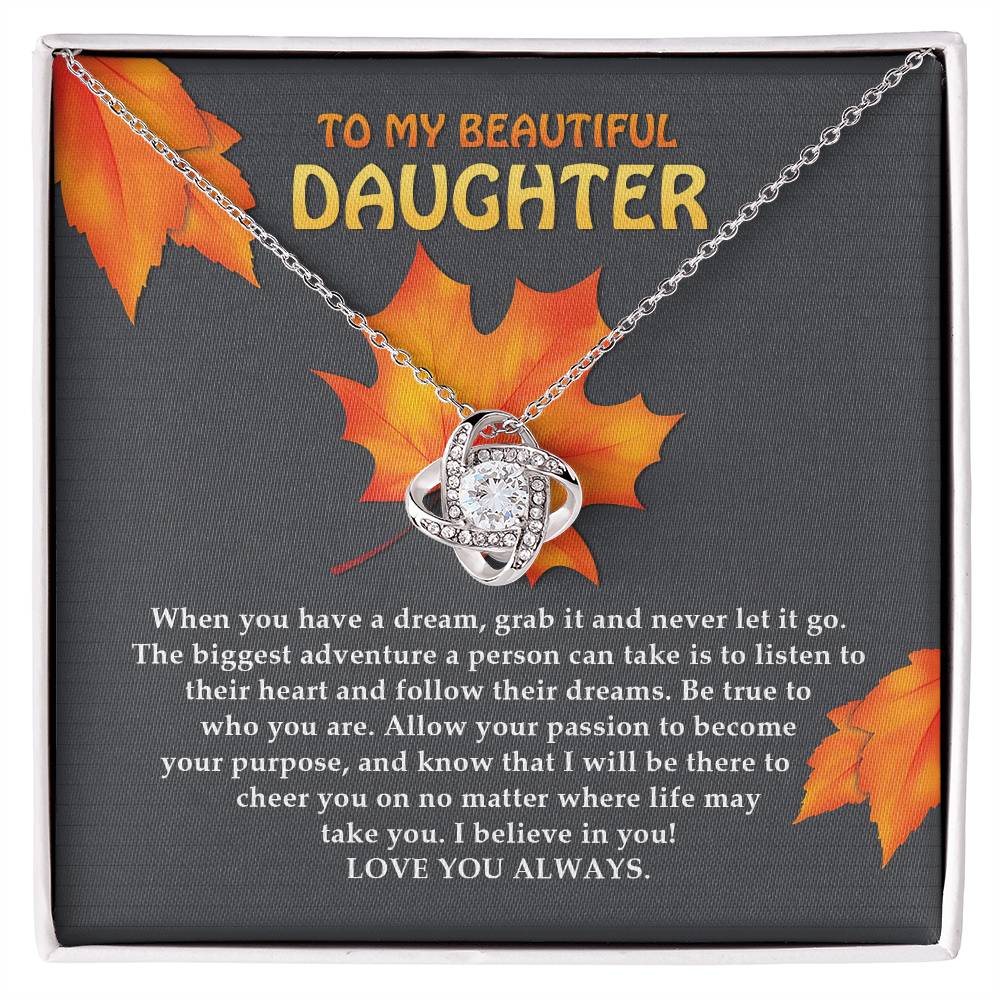 Daughter - To Their Heart Love Knot Necklace