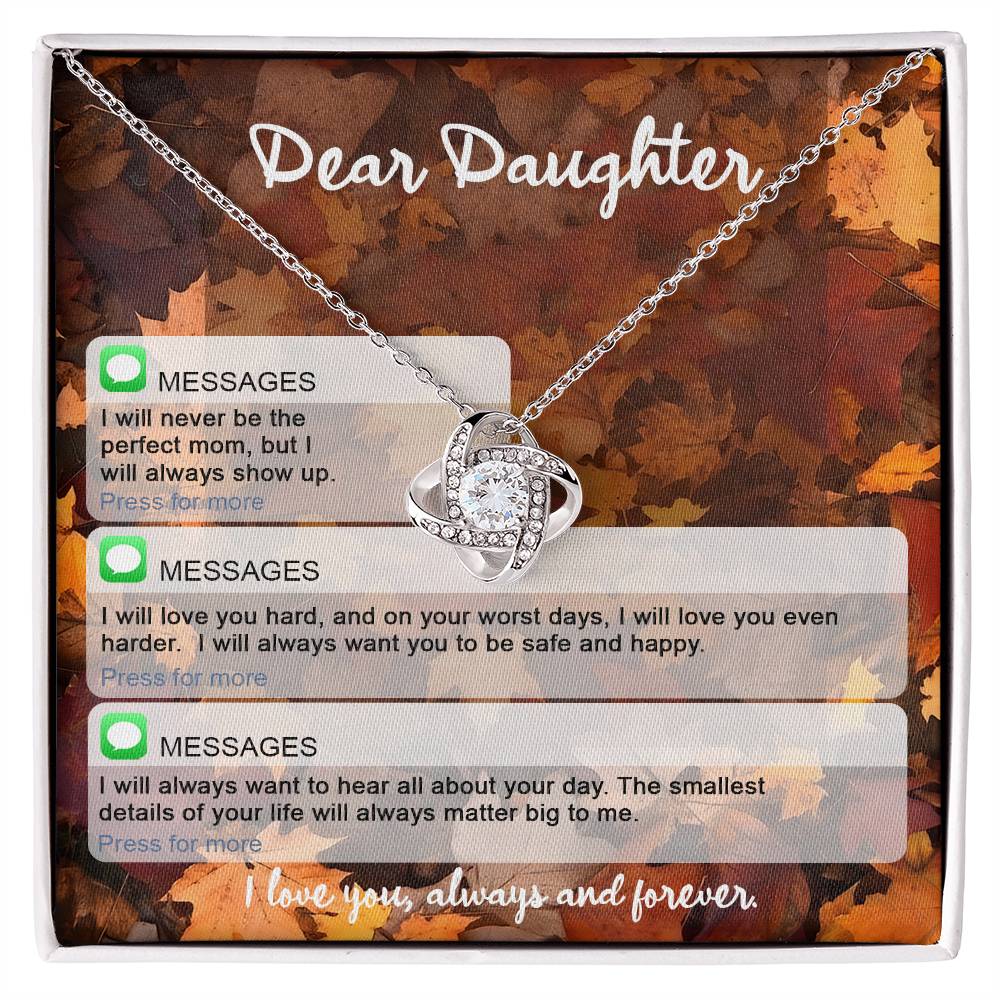 Daughter - Perfect Mom Love Knot Necklace