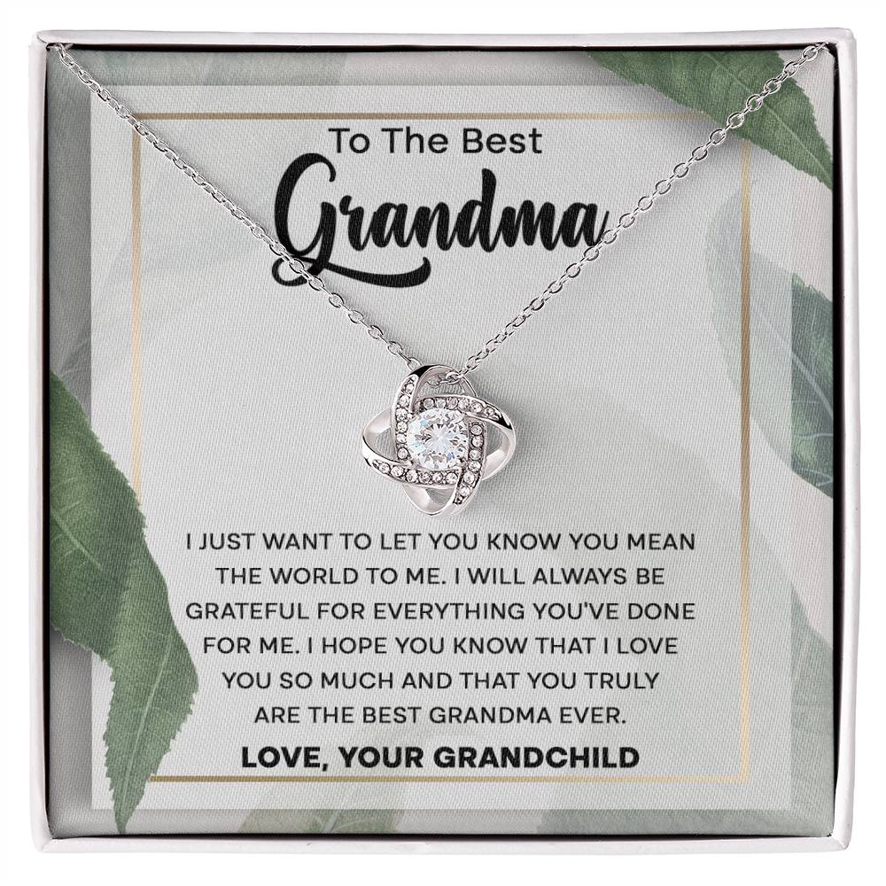 Grandma - Mean The World Love Knot Necklace