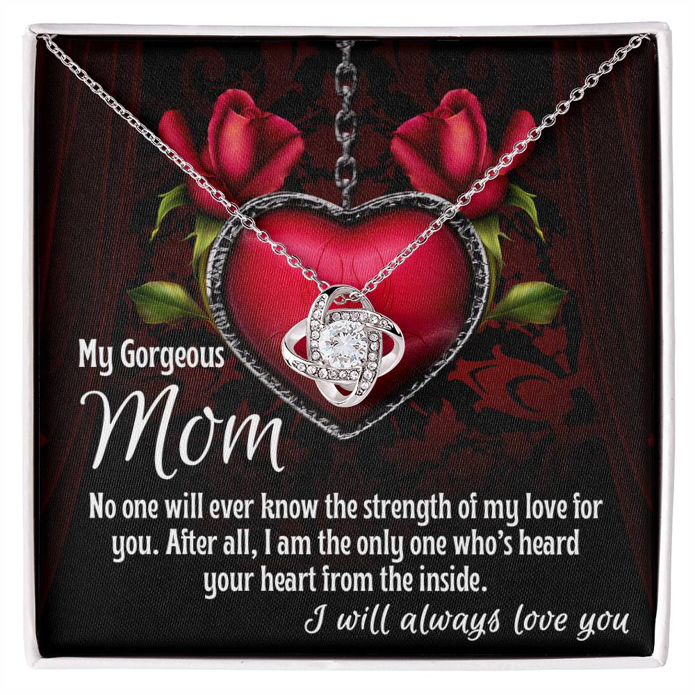 Mom - Heard Your Heart Love Knot Necklace