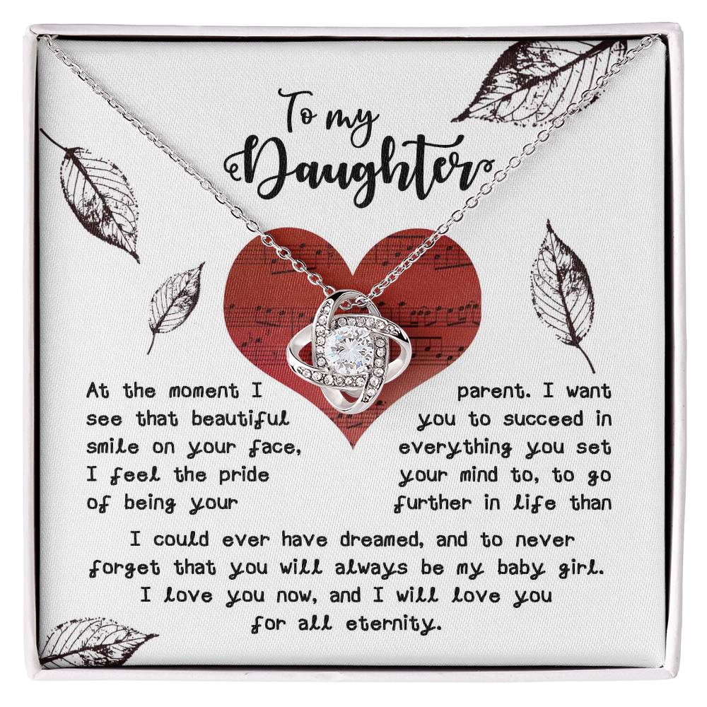 Daughter - On Your Face Love Knot Necklace