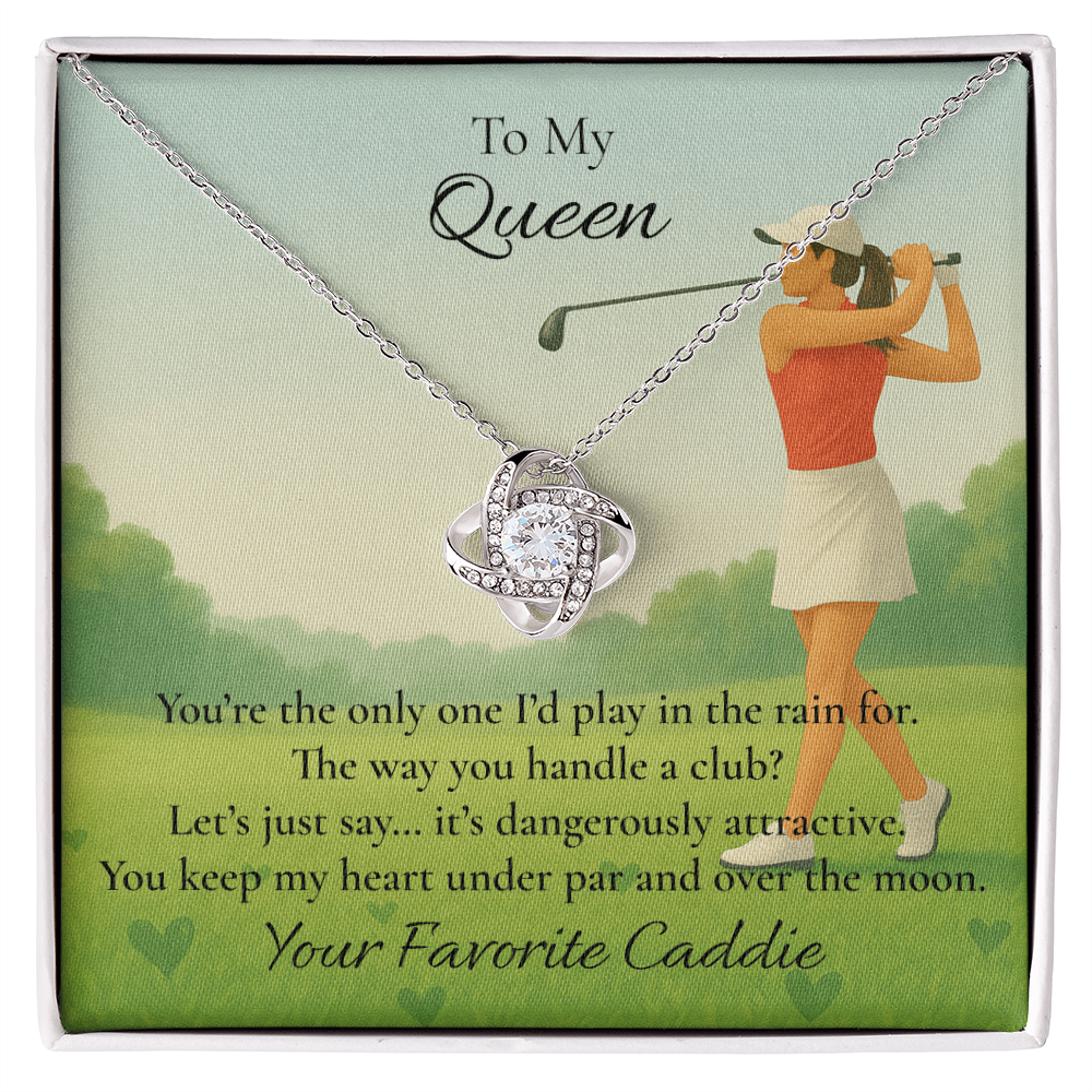 Wife — Heart Under Par Love Knot Necklace