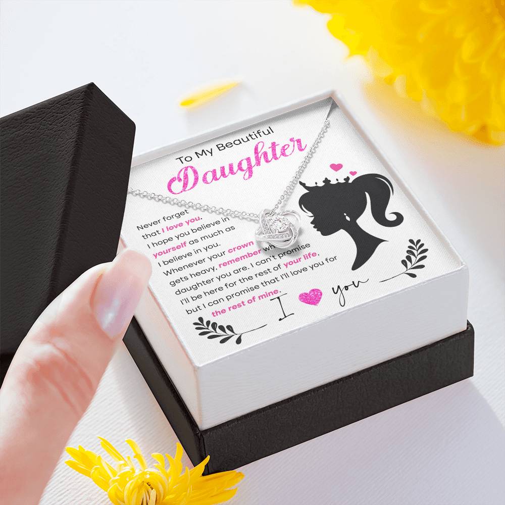 Daughter - Believe In Yourself Love Knot Necklace