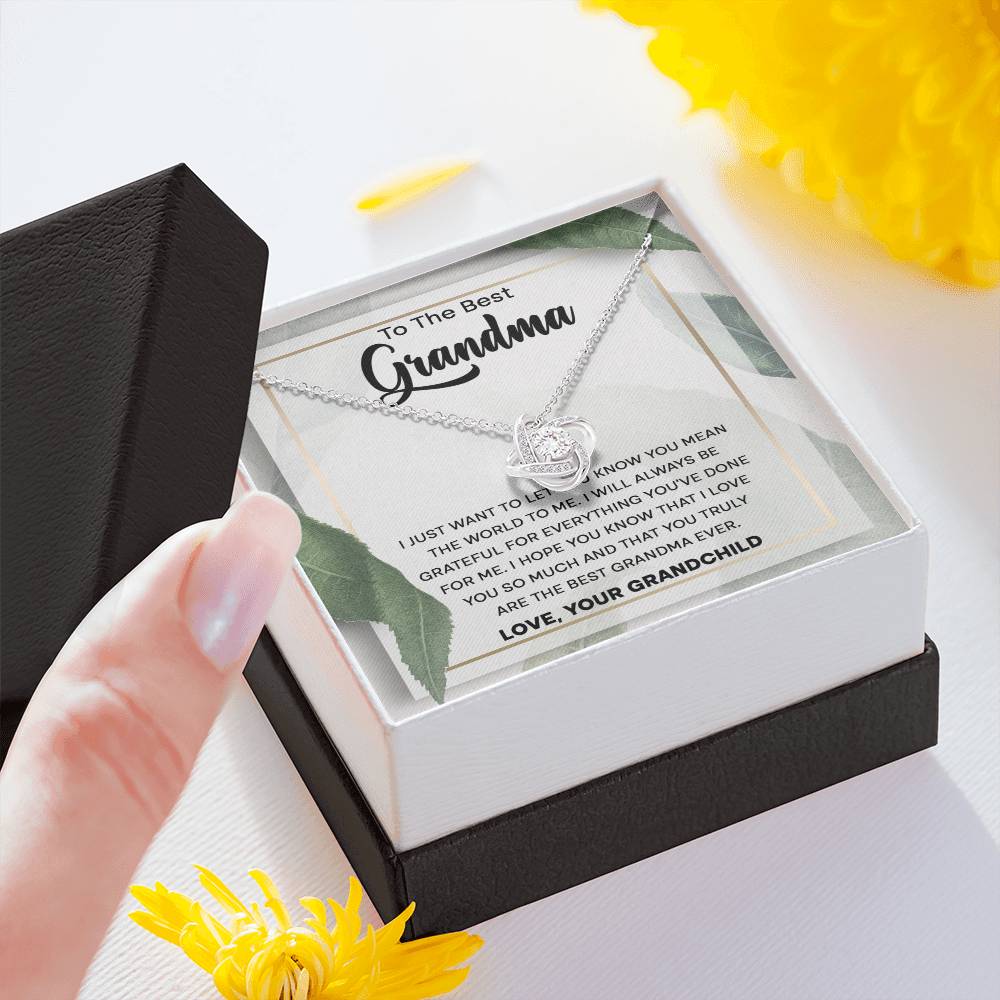 Grandma - Mean The World Love Knot Necklace