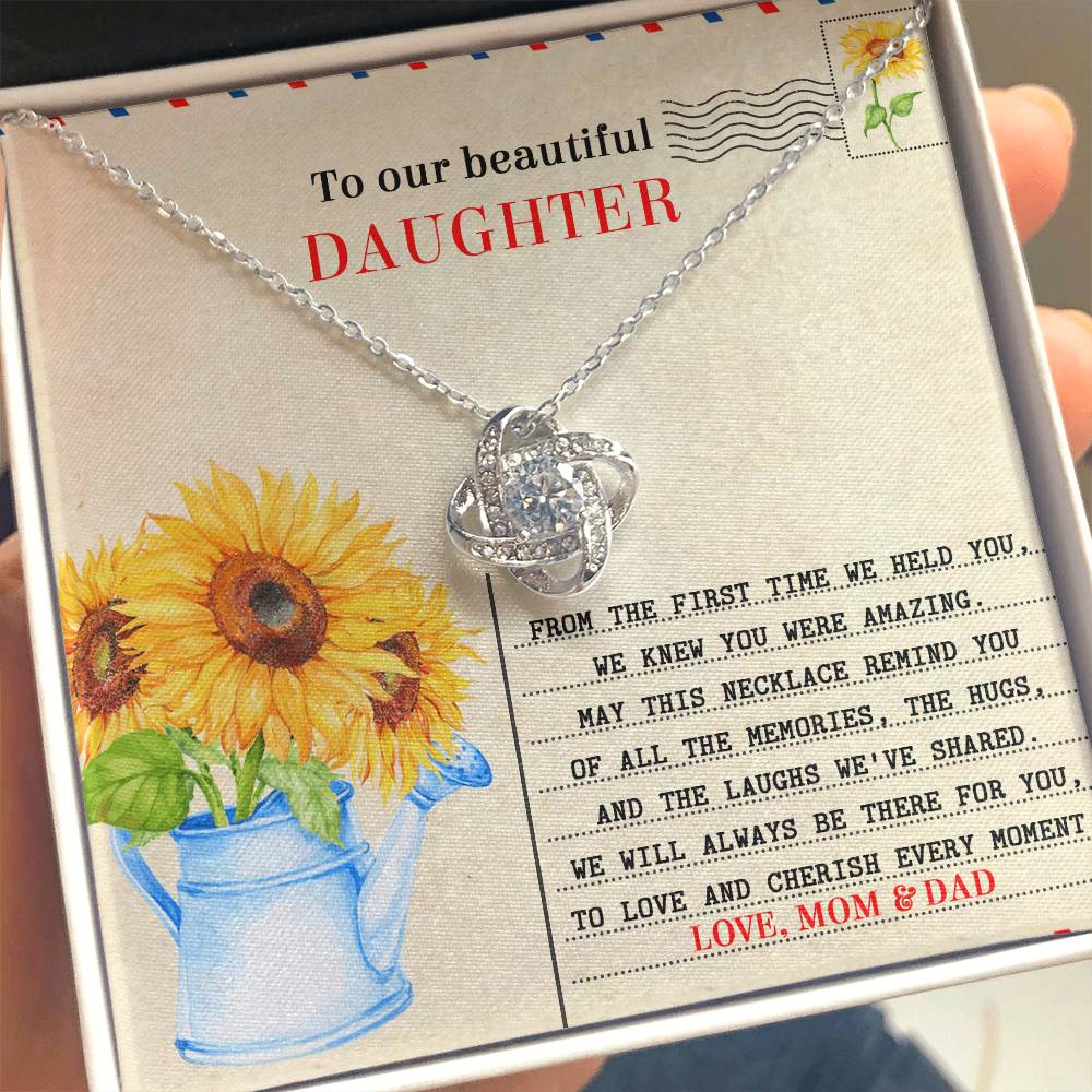 Daughter - The First Time Love Knot Necklace