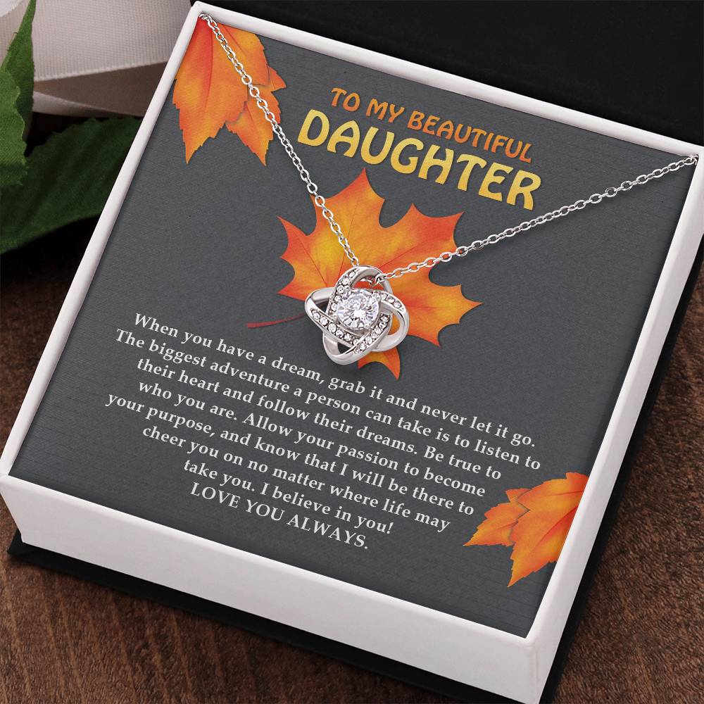 Daughter - To Their Heart Love Knot Necklace