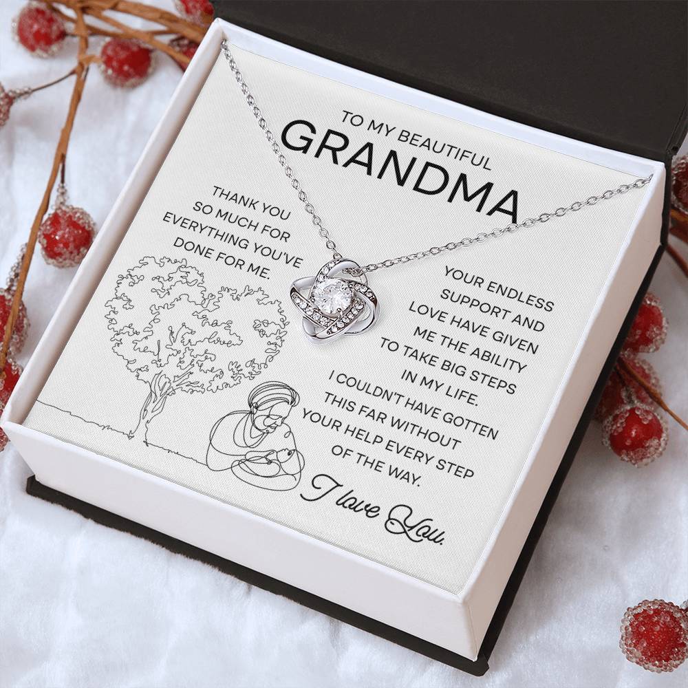 Grandma-Your Endless Support Love Knot Necklace
