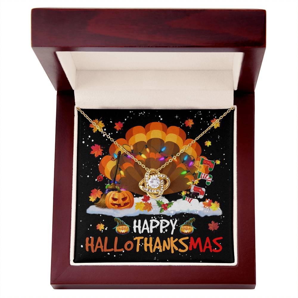 Wife - Happy HaloThanksMas Love Knot Necklace