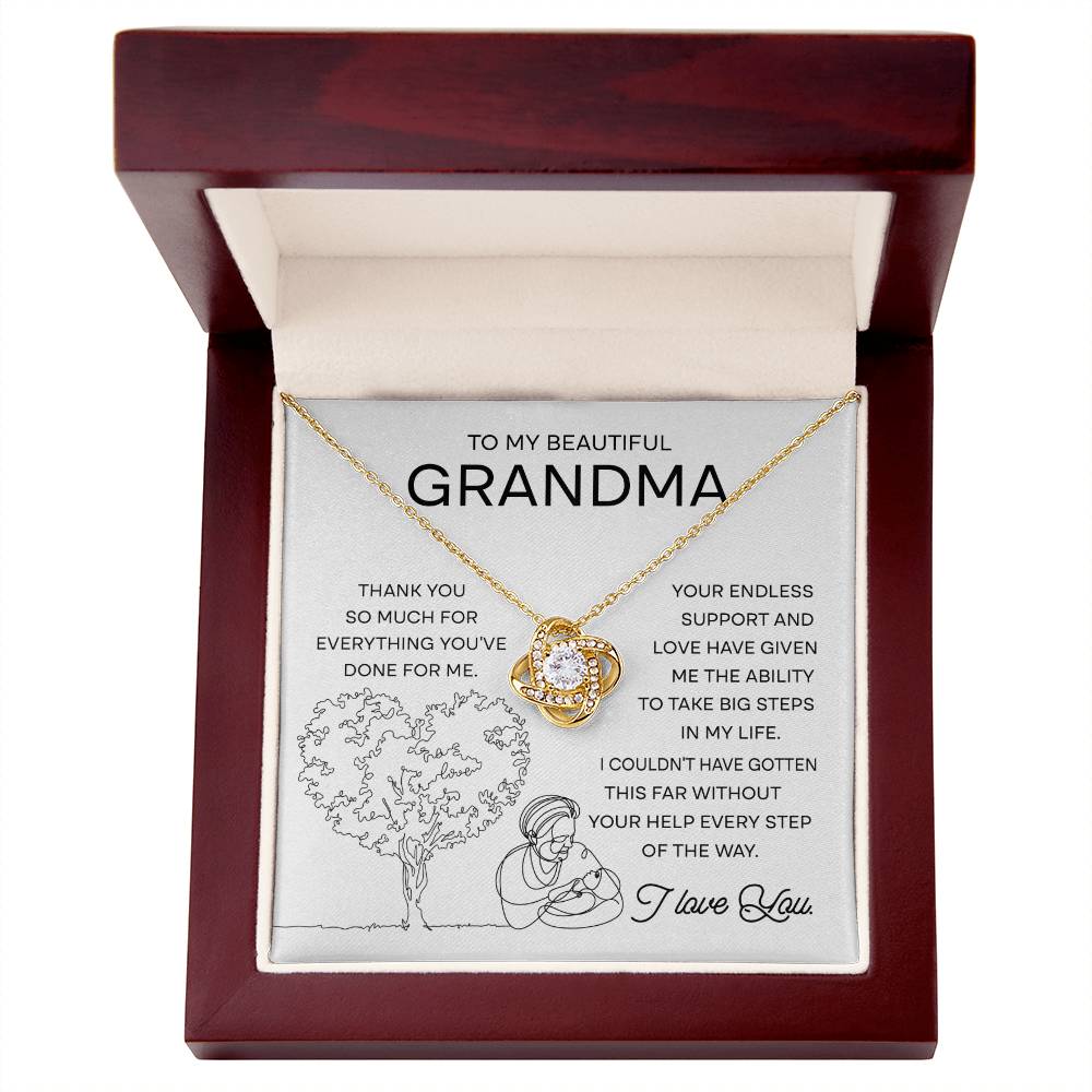 Grandma-Your Endless Support Love Knot Necklace