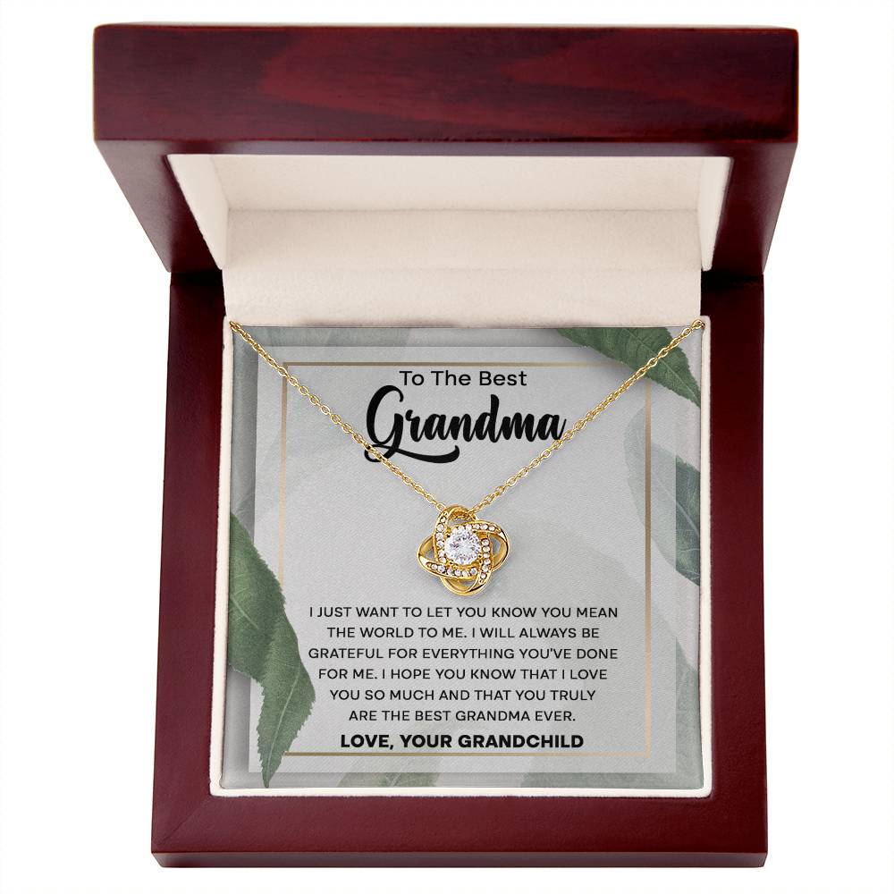 Grandma - Mean The World Love Knot Necklace