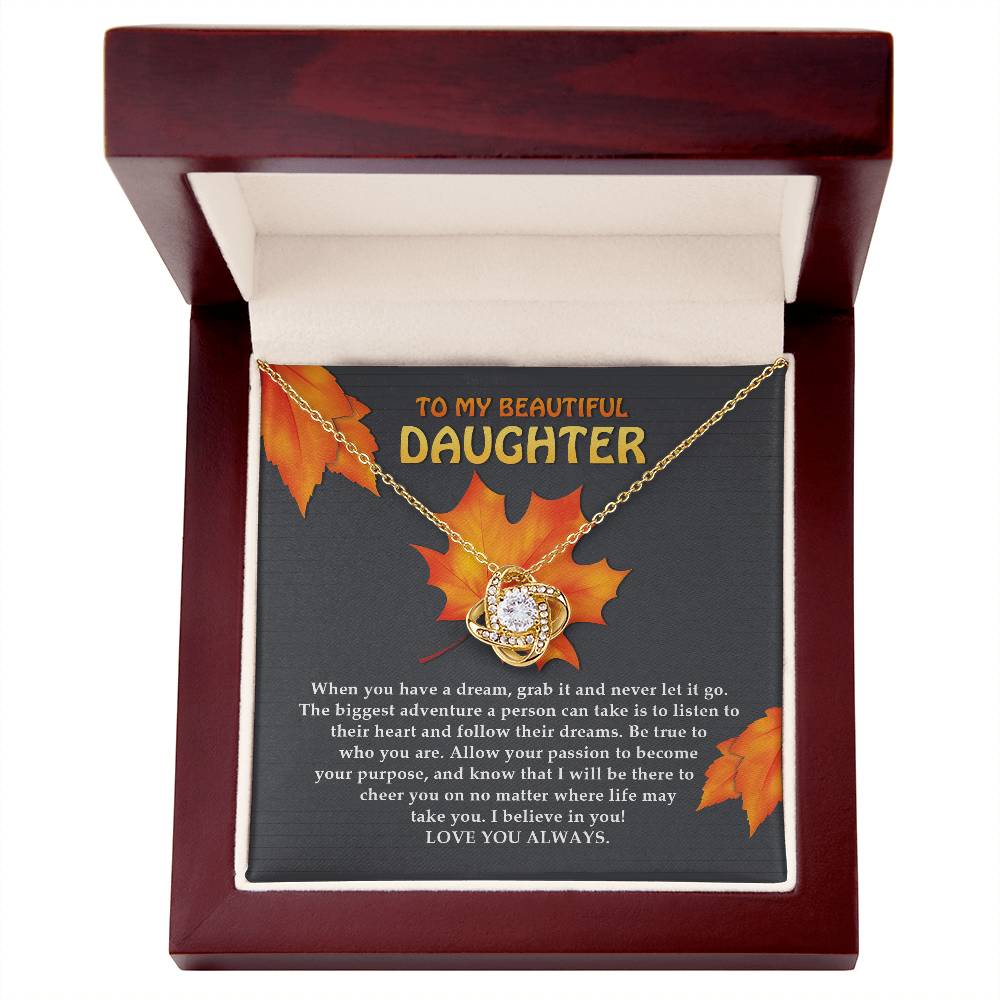 Daughter - To Their Heart Love Knot Necklace