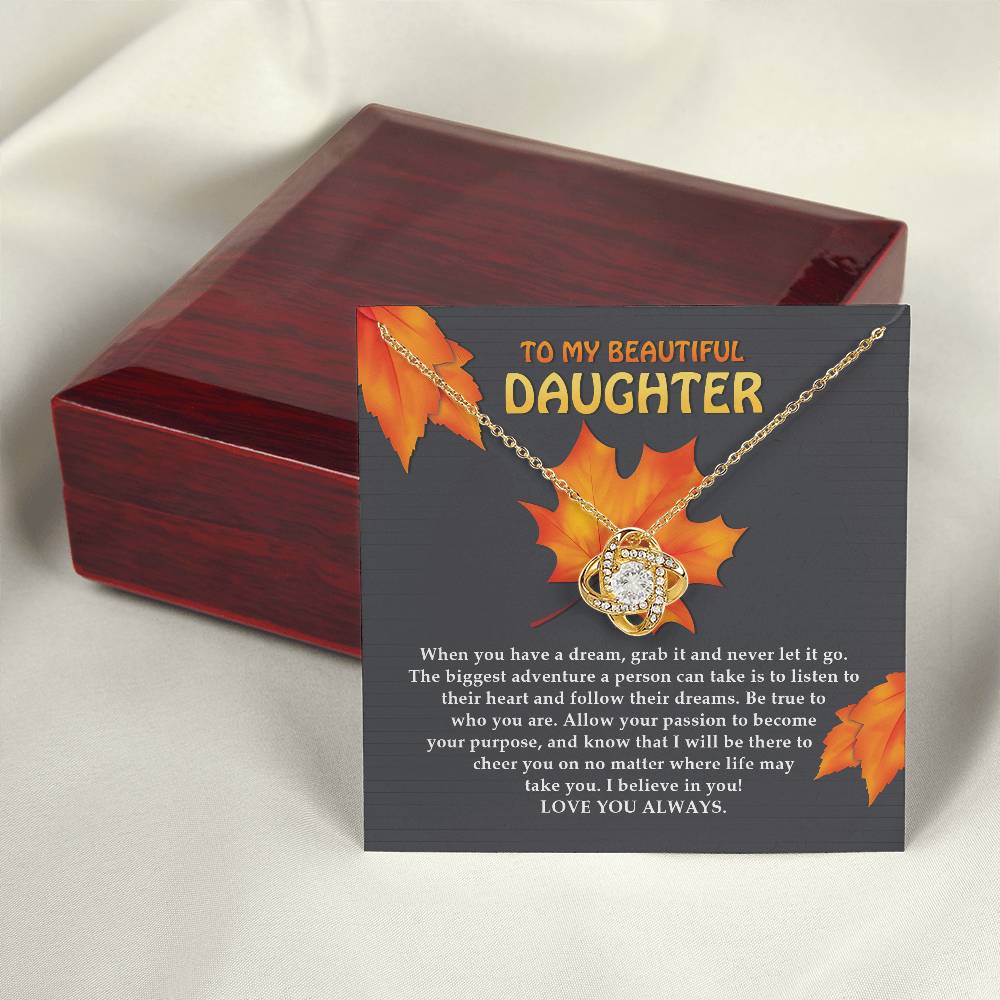 Daughter - To Their Heart Love Knot Necklace