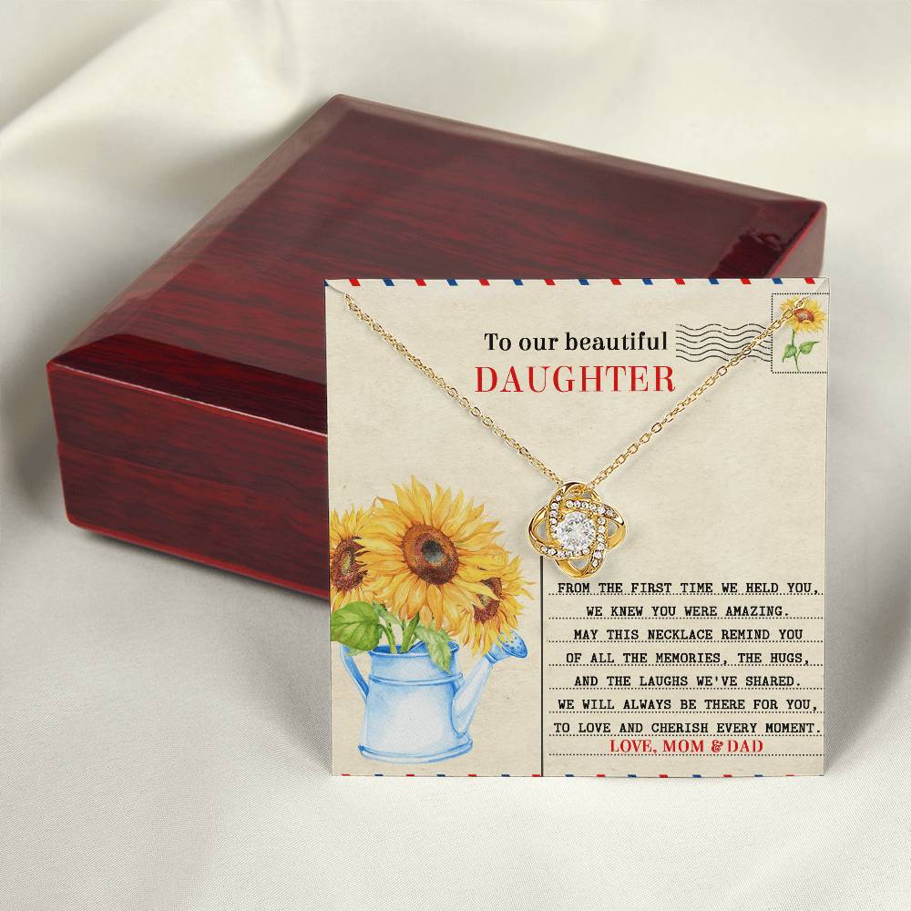 Daughter - The First Time Love Knot Necklace