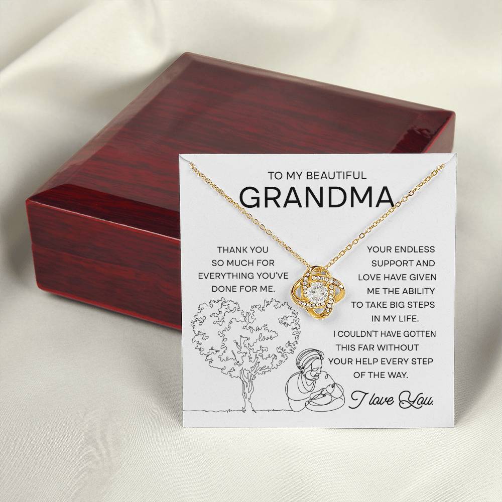 Grandma-Your Endless Support Love Knot Necklace