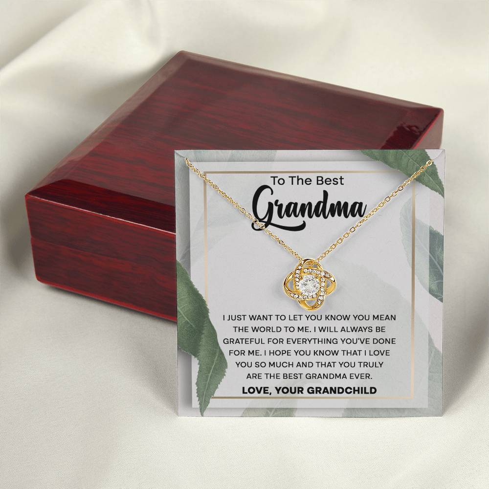 Grandma - Mean The World Love Knot Necklace